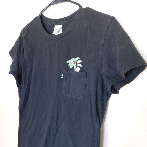 RipNDip Pocket Tee Shirt Women M Cat Graphic Logo Skater Black Short Sleeve - Picture 4 of 8